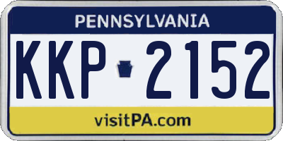 PA license plate KKP2152