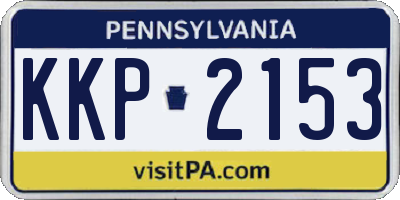 PA license plate KKP2153
