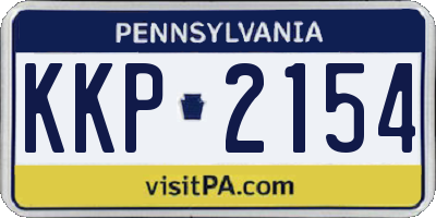 PA license plate KKP2154