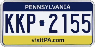 PA license plate KKP2155