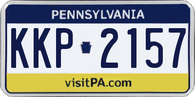 PA license plate KKP2157