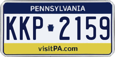 PA license plate KKP2159