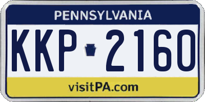 PA license plate KKP2160