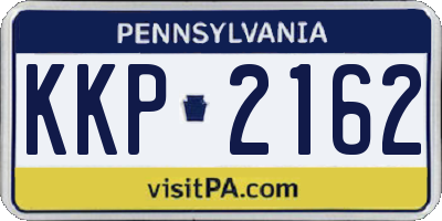 PA license plate KKP2162