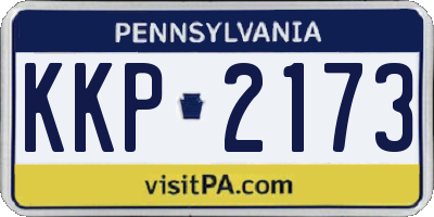 PA license plate KKP2173