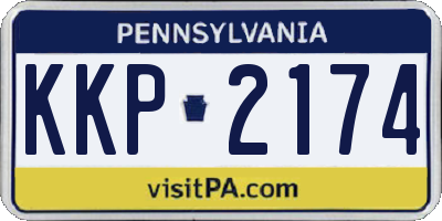 PA license plate KKP2174