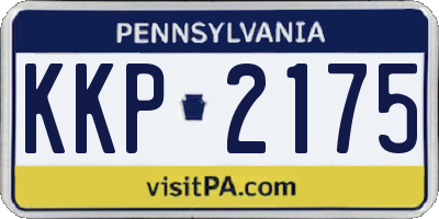 PA license plate KKP2175