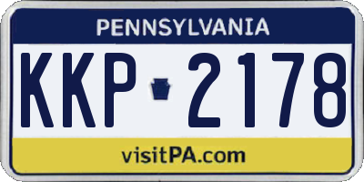 PA license plate KKP2178