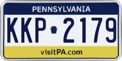 PA license plate KKP2179
