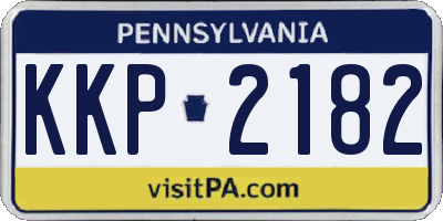PA license plate KKP2182