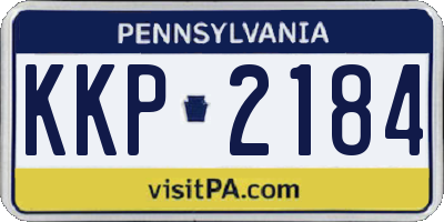 PA license plate KKP2184
