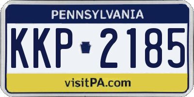 PA license plate KKP2185