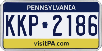PA license plate KKP2186