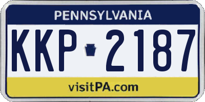 PA license plate KKP2187