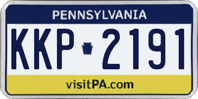 PA license plate KKP2191