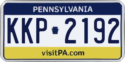 PA license plate KKP2192