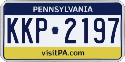 PA license plate KKP2197