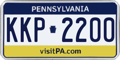 PA license plate KKP2200