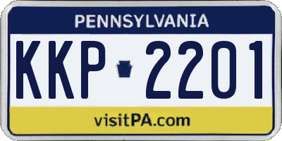 PA license plate KKP2201