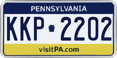 PA license plate KKP2202