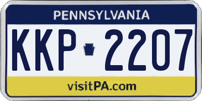 PA license plate KKP2207