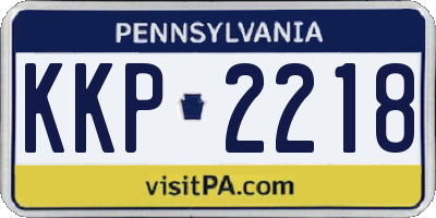 PA license plate KKP2218