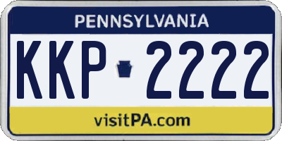 PA license plate KKP2222