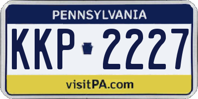 PA license plate KKP2227