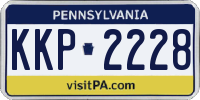 PA license plate KKP2228