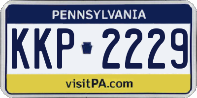 PA license plate KKP2229