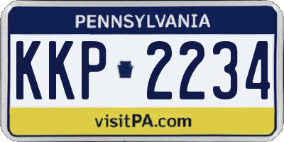 PA license plate KKP2234