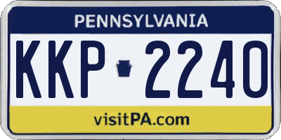PA license plate KKP2240