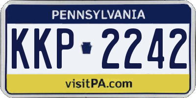 PA license plate KKP2242