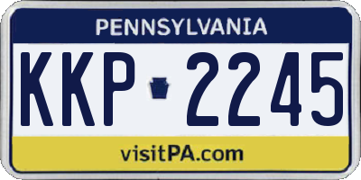 PA license plate KKP2245
