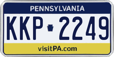 PA license plate KKP2249