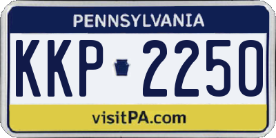 PA license plate KKP2250