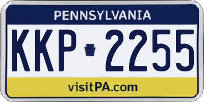 PA license plate KKP2255