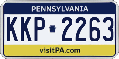 PA license plate KKP2263
