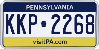 PA license plate KKP2268