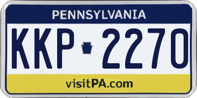 PA license plate KKP2270