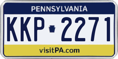 PA license plate KKP2271