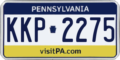 PA license plate KKP2275