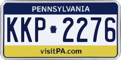 PA license plate KKP2276