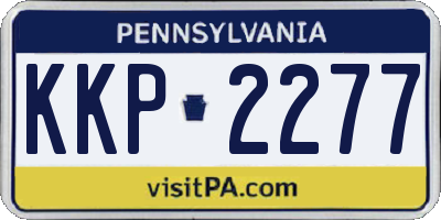 PA license plate KKP2277