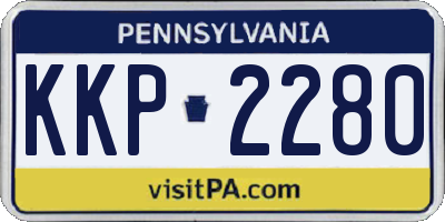 PA license plate KKP2280