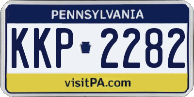 PA license plate KKP2282