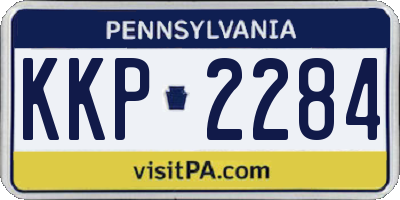 PA license plate KKP2284