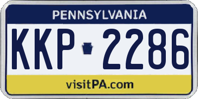 PA license plate KKP2286