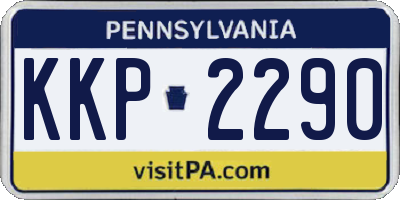 PA license plate KKP2290