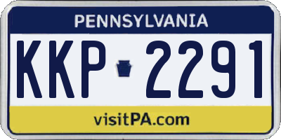 PA license plate KKP2291